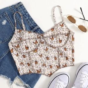 Butterfly Crop Top size M